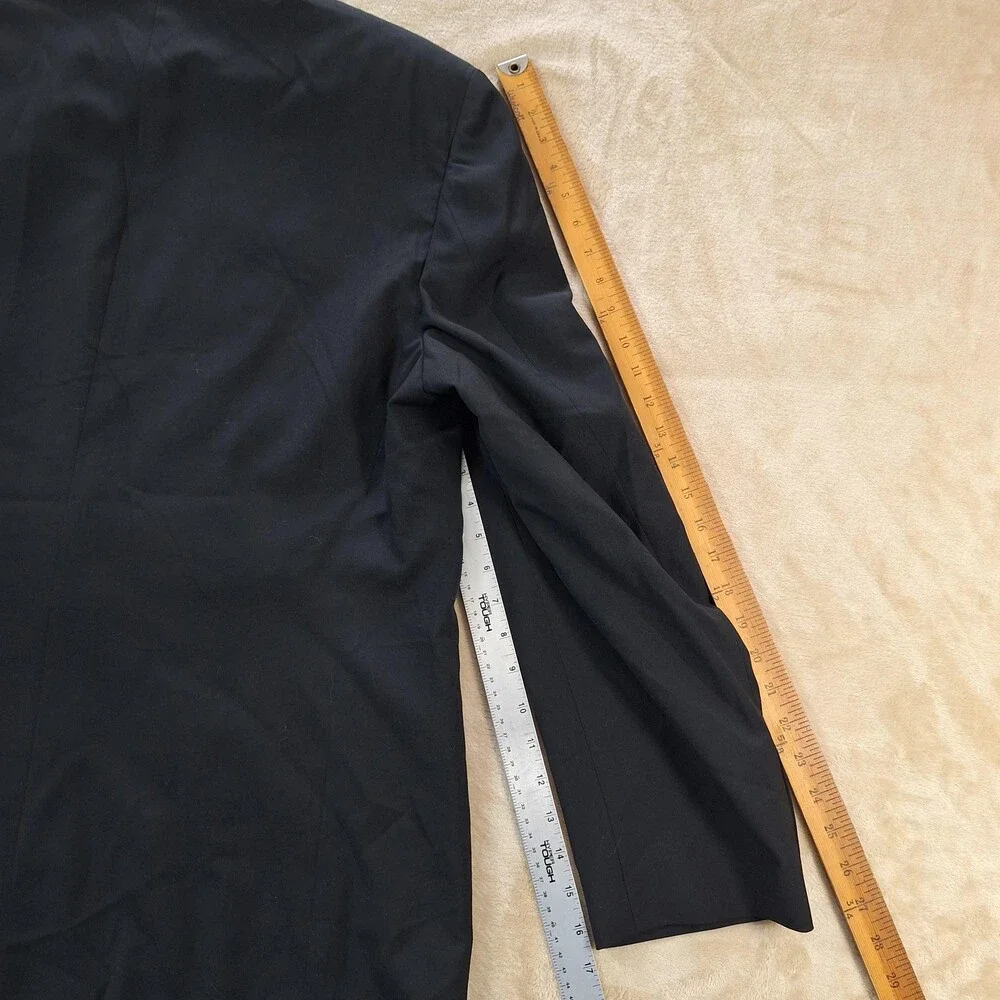 Miltons Tuxedo Jacket Blazer Mens Black Merino Wool One Button Made in Italy